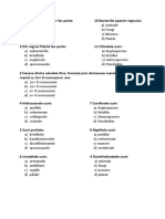 Test Biologie PT Bac Extras Din Variante