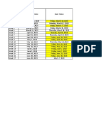 Schedule of Session