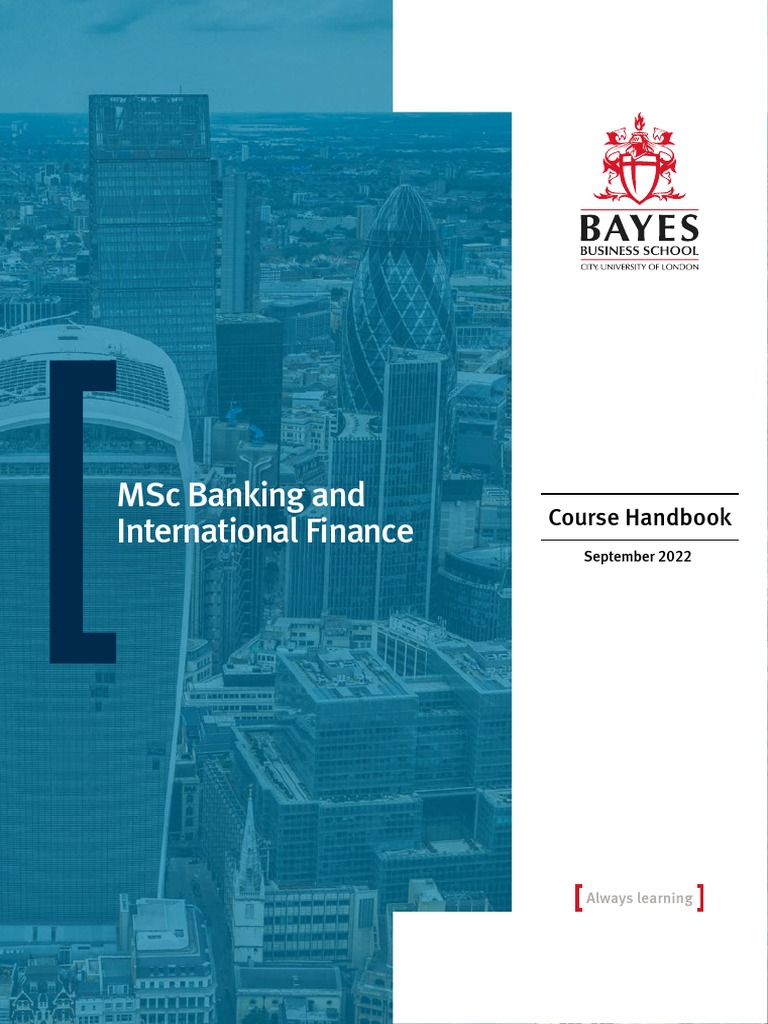 MSC Banking and International Finance PDF Valuation (Finance) Banks