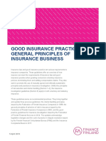 Good Insurance Practice and General Principles of Insurance Business