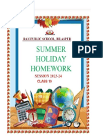 NEW Edited CLASS 10 HOLIDAY HOMEWORK 2023-24