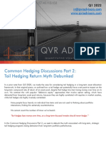 QVR Advisors - Common Hedging Discussions Part 2 - Tail Hedging Return Myth Debunked - 2022