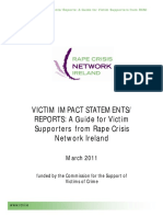 Victim Impact Statements Reports AGuide For Victim Supporters From RCNI