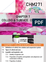 CHM271 - Chapter 7 - Colloid - Surface Chemistry