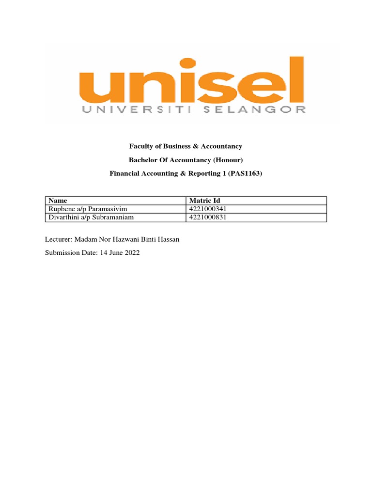 Financial Reporting Ch 1 Ch 2 Pdf Accounting Financial Statement