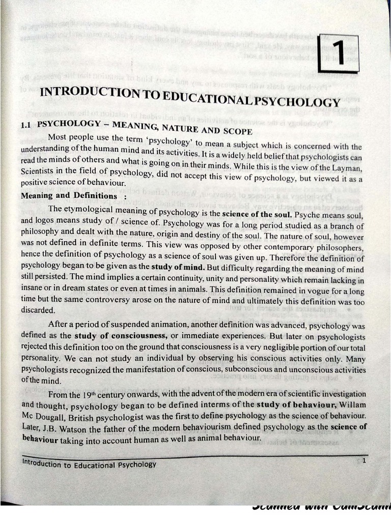 Introduction To Educational Psychology PDF