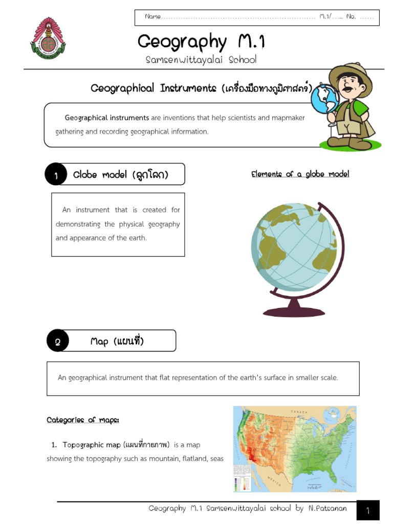 M.1 Basic Geography PDF Latitude Longitude