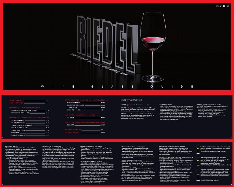 Riedel Wine Glass Guide PDF Wine Aroma Of Wine