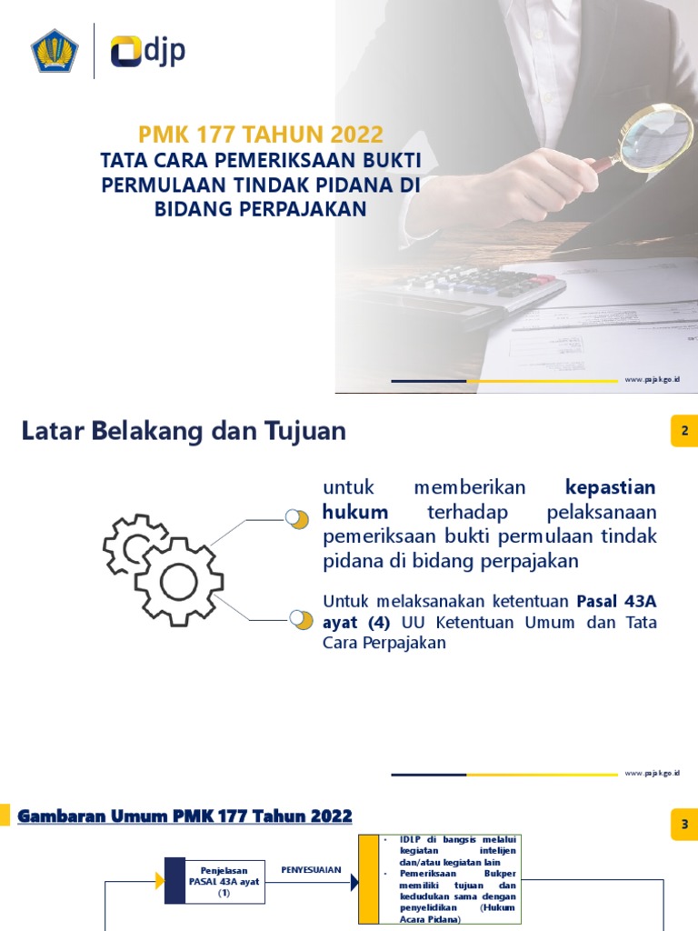 PMK 177 Tahun 2022 Pemeriksaan Bukti Permulaan | PDF