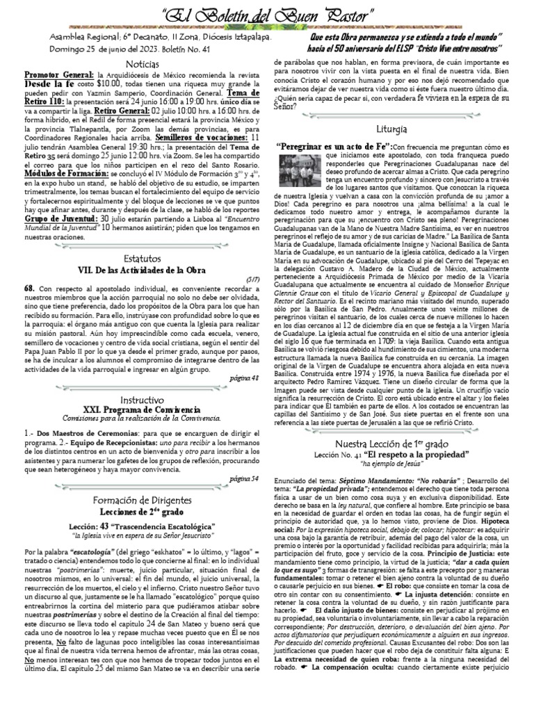 Boletín Del 25 de Junio de 2023 | PDF | María, madre de Jesús | Justicia