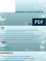 Overall Equipment Effectiveness: Balakumar V