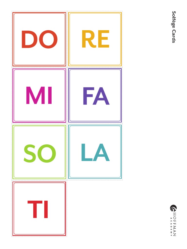 Solfege Flashcards And Reference Sheet Pdf