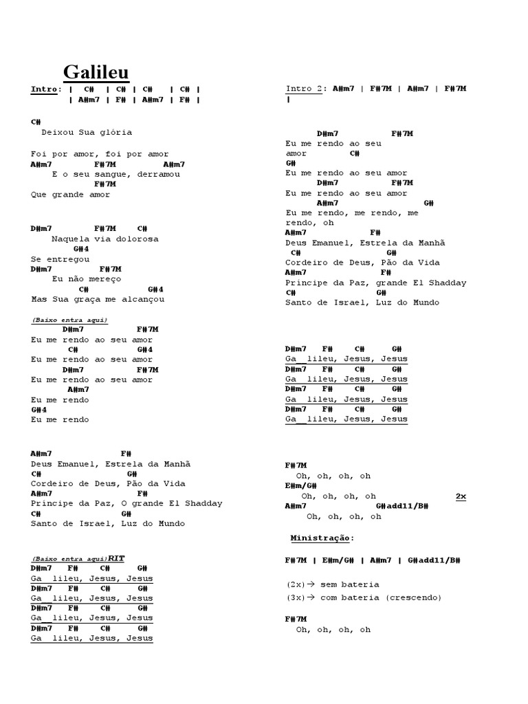 Galileu 2 cifra PDF Jesus Teologia sistemática