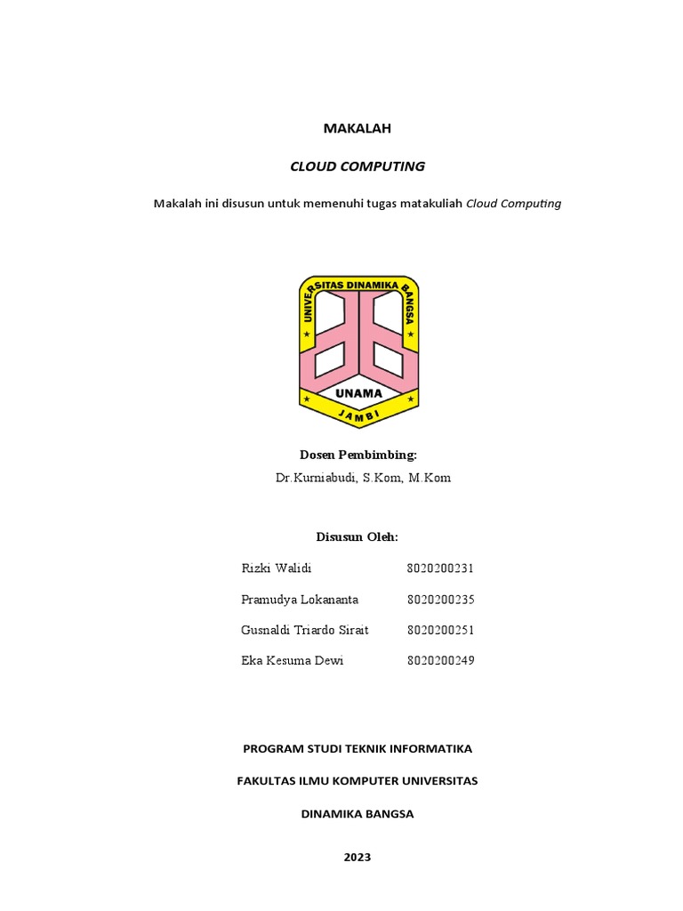 Makalah Cloud Computing KELOMPOK 8 | PDF