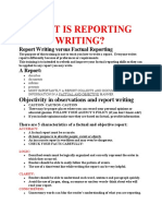 What Is Reporting Writing