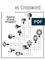 Shapes Crossword