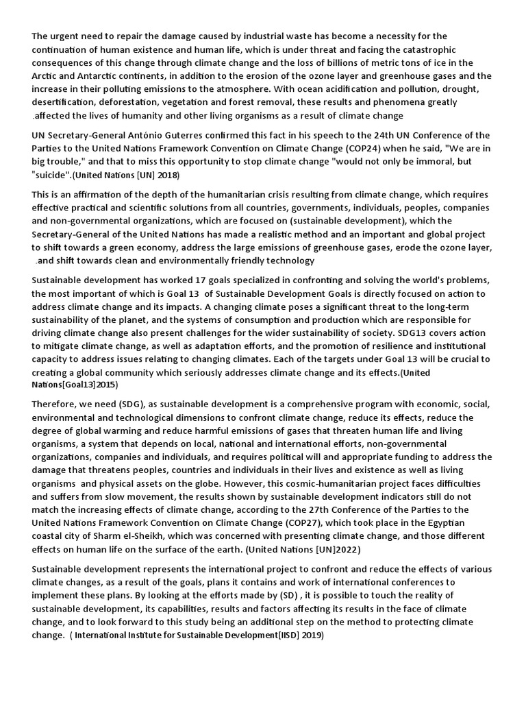 Climate Action Pdf Climate Change Sustainability