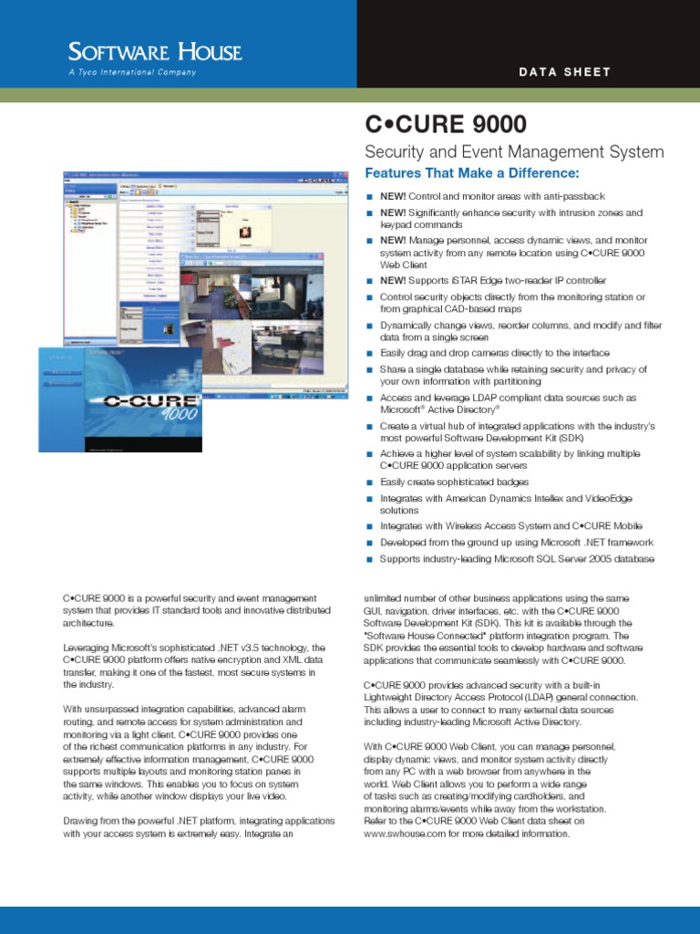 ccure-9000-security-managmt-v1_92_ds_r10_lt_en | Web Browser | Databases