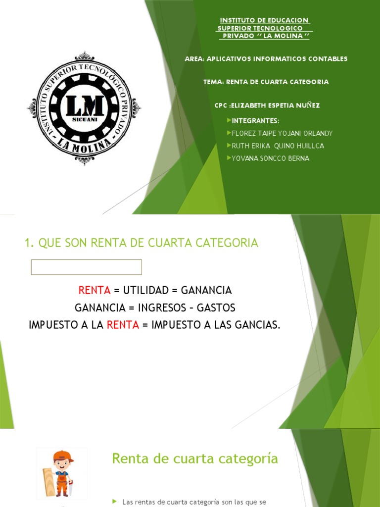 Renta de Cuarta Categoria | PDF | Impuesto sobre la renta | Impuestos