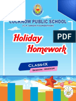 Holiday Homework Class-Ix