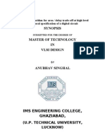 Synopsis Master of Technology IN Vlsi Design: Ims Engineering College, Ghaziabad