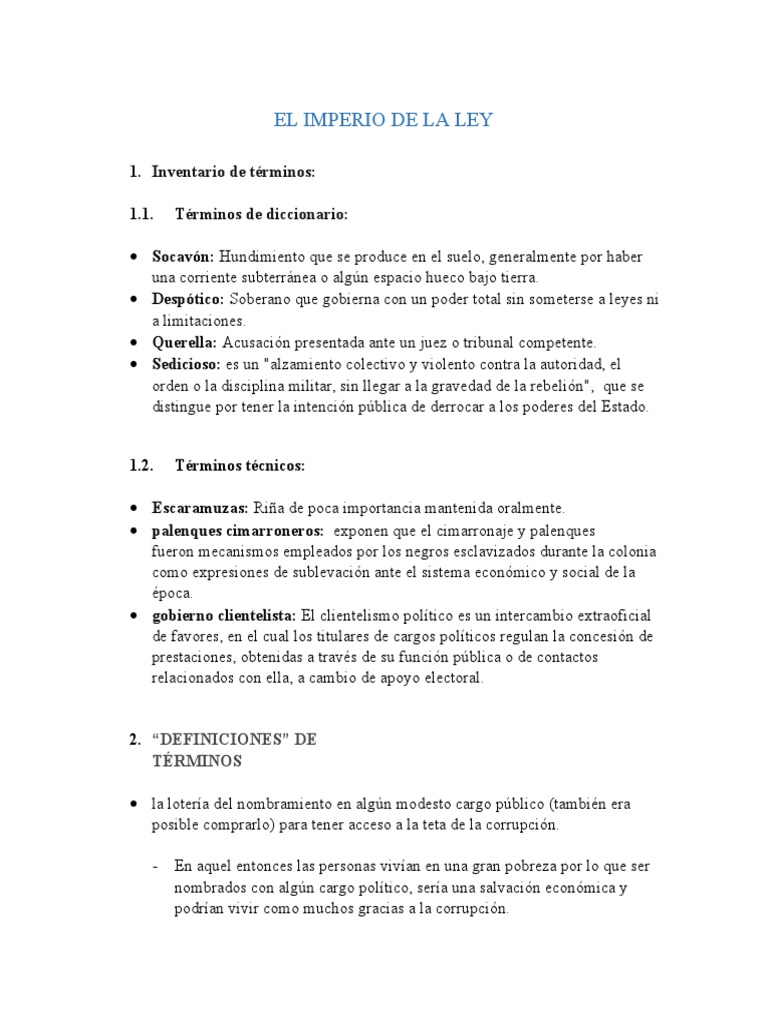 El Imperio de La Ley PDF Imperio español Esclavitud