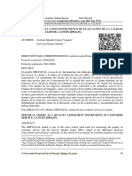 El Modelo Servqual Como Instrumento de Evaluación de La Calidad Del Servicio