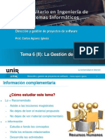 Tema 6 (II) Planificación Comunicación y Recursos