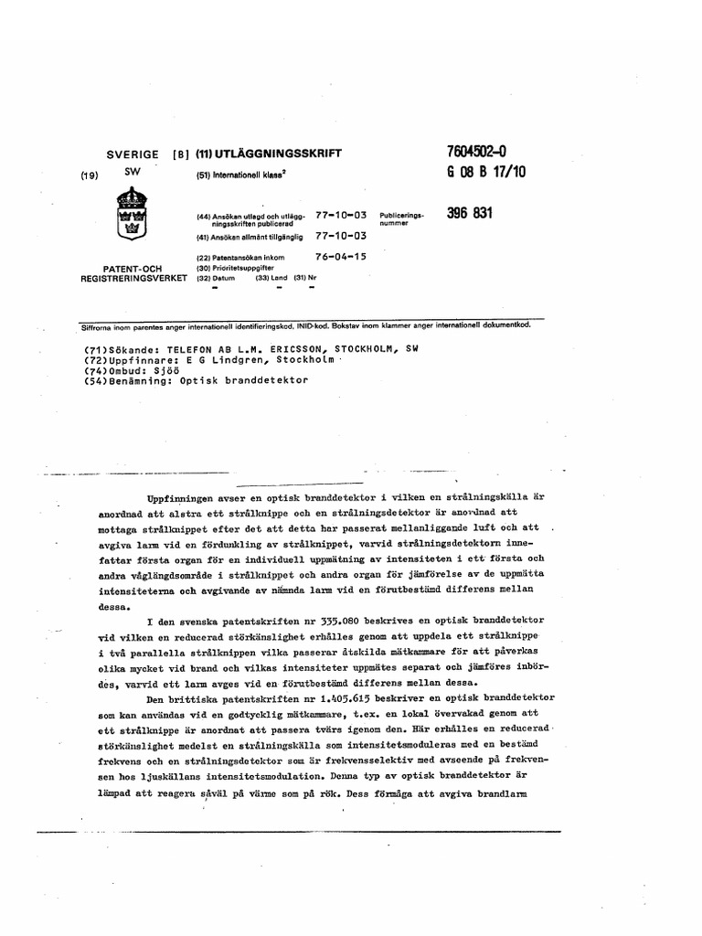 Se396831 B | PDF