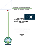 Geociencias - La Influencia de La Geología en El Cambio Climático - Presente y Futuro