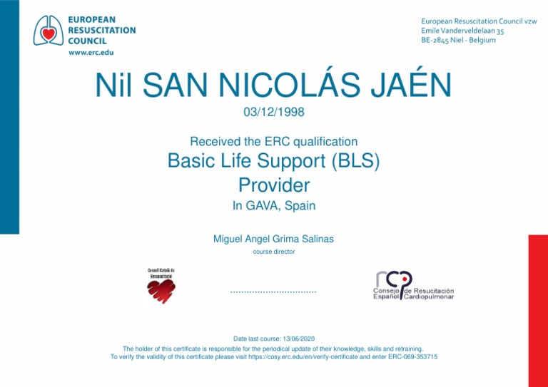 Certificate BLS PDF Certificate BLS PDF