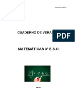 Matemáticas 3º ESO Cuaderno de Verano