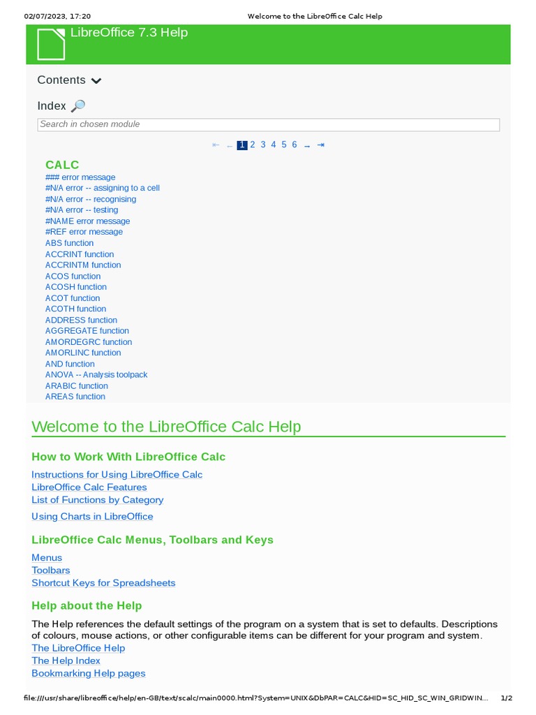 to the LibreOffice Calc Help PDF