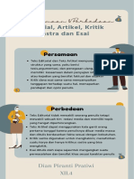 Perbedaan Dan Persamaan Editorial, Artikel, Kritik Sastra Dan Esa