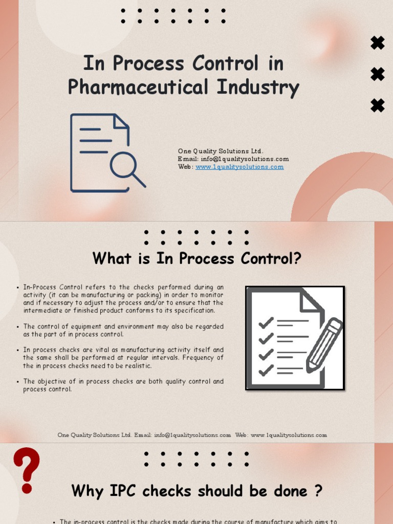 In Process Control in Pharmaceutical | PDF | Packaging And Labeling ...