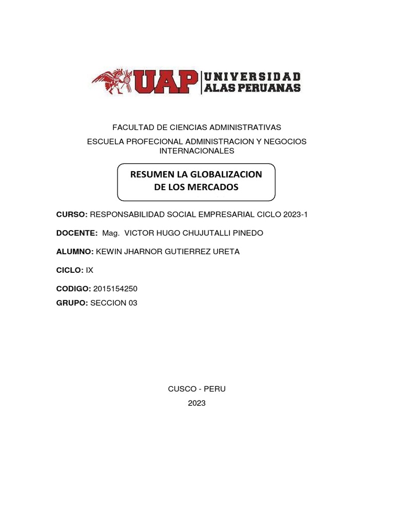 Globalización Financiera y Tecnología | PDF | Mercado (economía ...