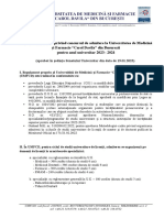 Regulament Propriu Privind Concursul de Admitere La UMFCD Pentru Anul Universitar 2023-2024
