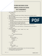 Python Revision Tour Functions HW Worksheet 2 12E