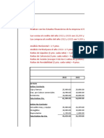 Evaluación T2: Balance General Expresado en Nuevos Soles 2022 2021 Activo Activo Corriente