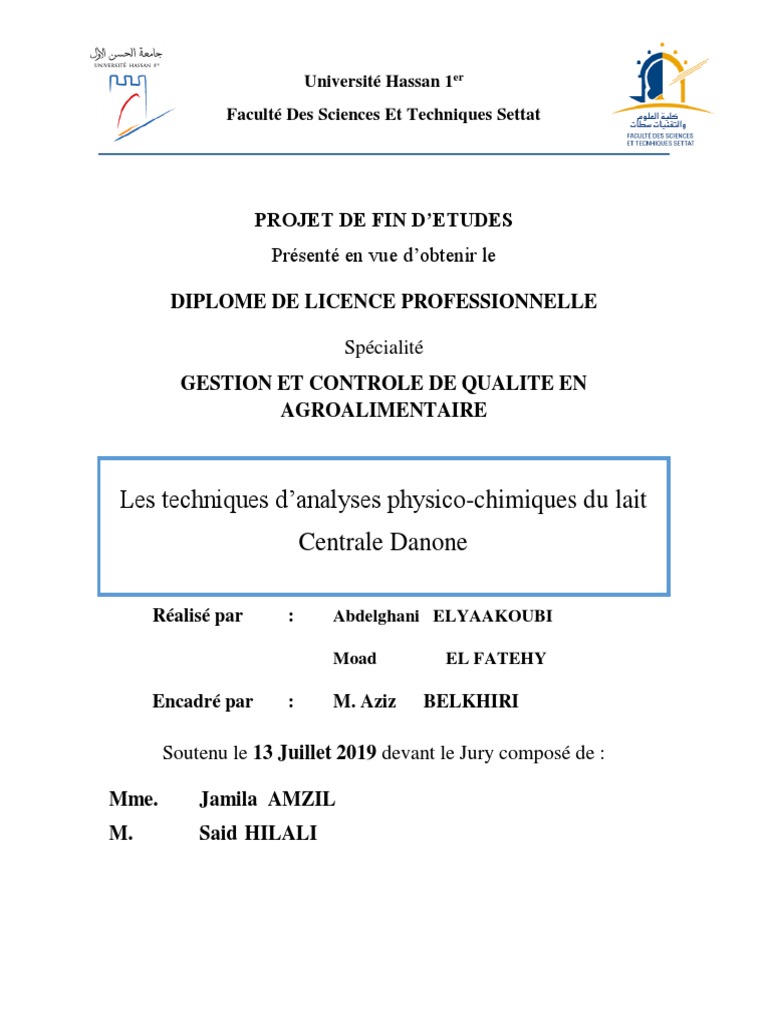 Analyses physicochimiques du lait PDF Produits laitiers Glucide — free download