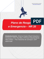 Plano de Resgate e Emergência Trabalho em Altura - Predial - Arkema - NR 35 - Junho 2023