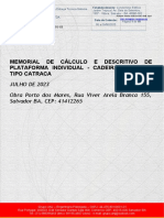 Memorial de Cálculo e Descritivo de Plataforma - Balancim - Obra Porto Dos Mares - Grupo Anj - Tenda - Julho 2023 - Copia