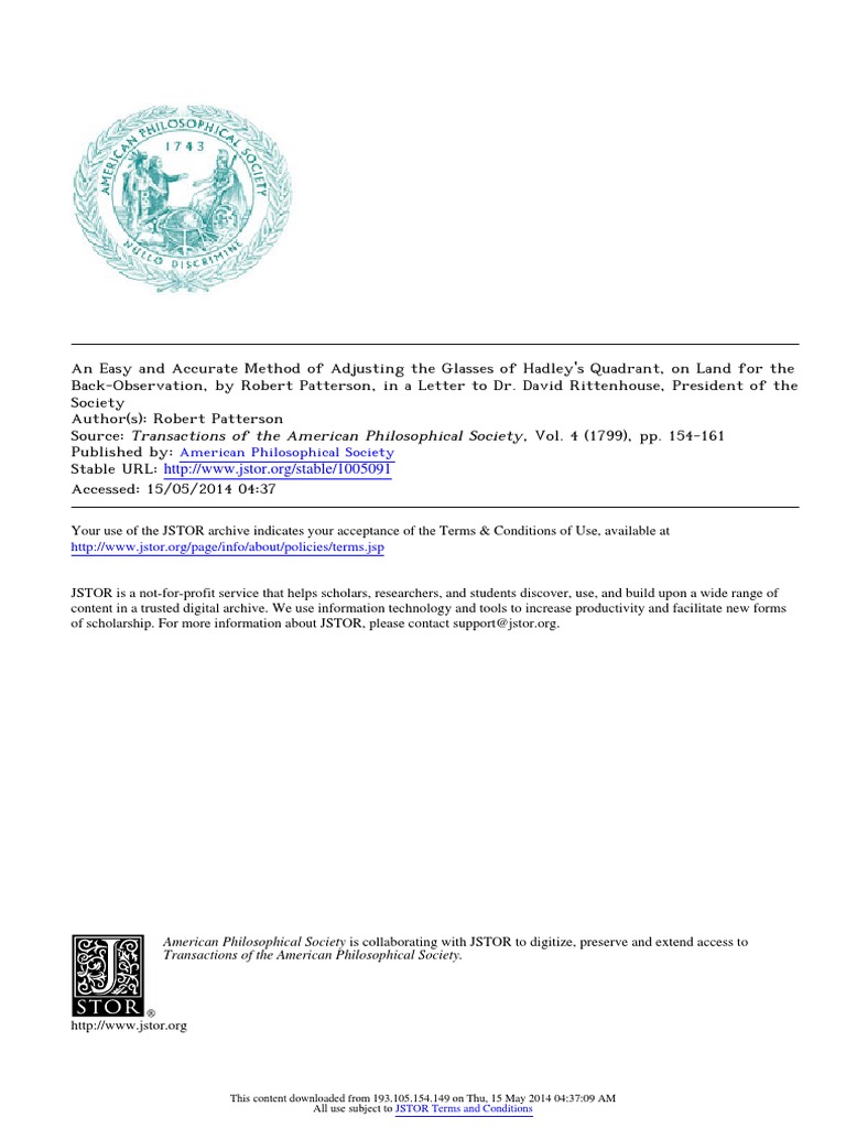 Hadley's Quadrant PDF