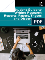 A Student Guide To Writing Research Reports Papers Theses and Dissertations