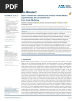 Heat Transfer in Unfrozen and Frozen Porous Media