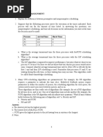 CP 226 Cpu Scheduling Assignment