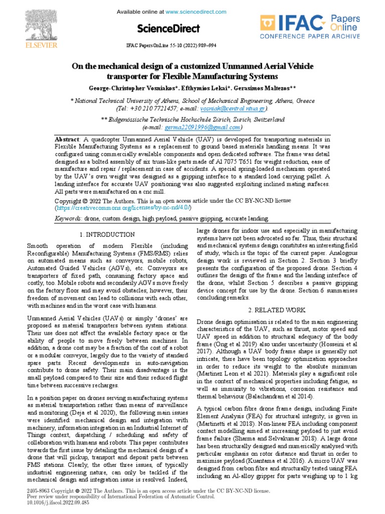 Sciencedirect Sciencedirect PDF Unmanned Aerial Vehicle Engineering