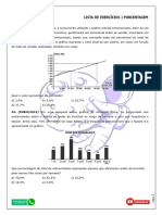 LISTA DE EXERCÍCIOS - PORCENTAGEM