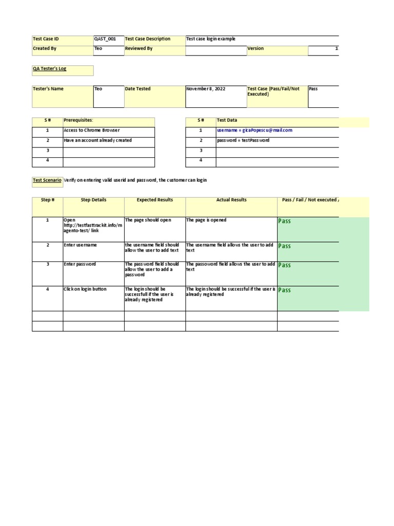 Login Test Case Documentation | PDF | User (Computing) | Password
