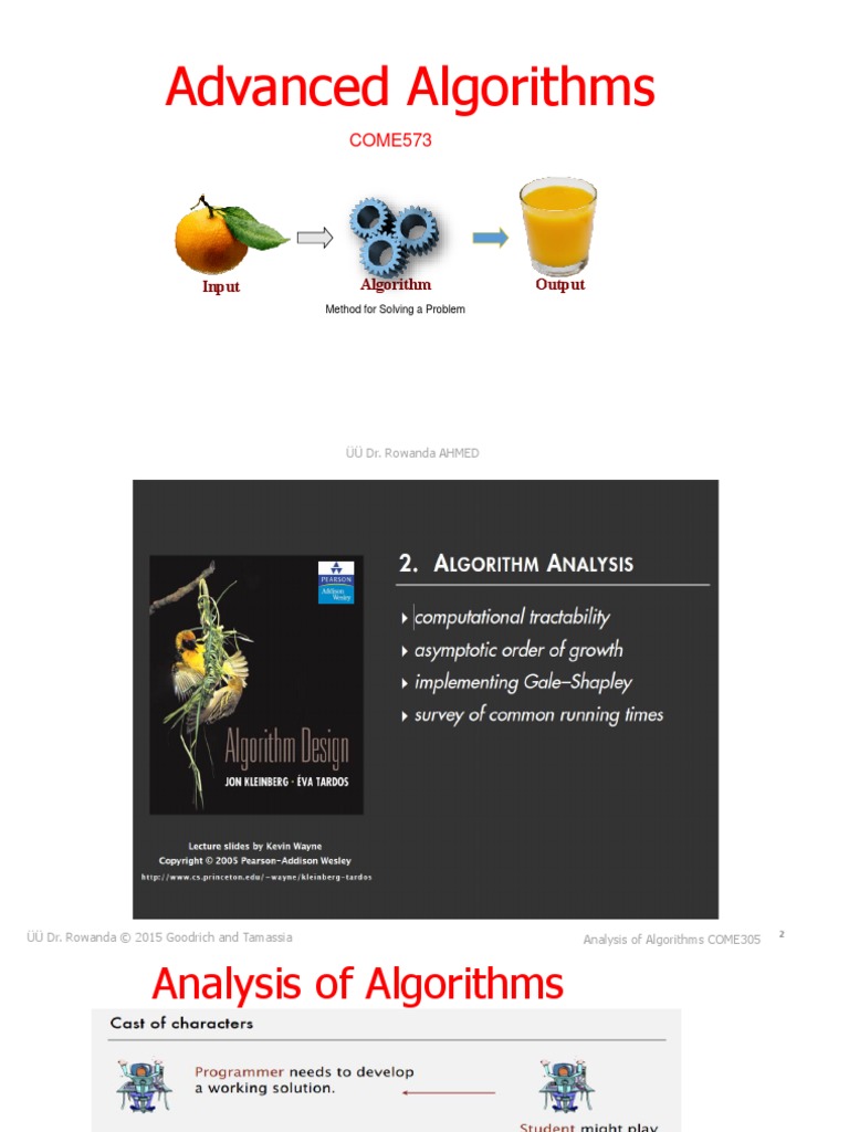 Advanced Algorithm | PDF | Algorithms | Computational Science